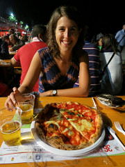 Claire loving life on the lungomare liberato in Naples.