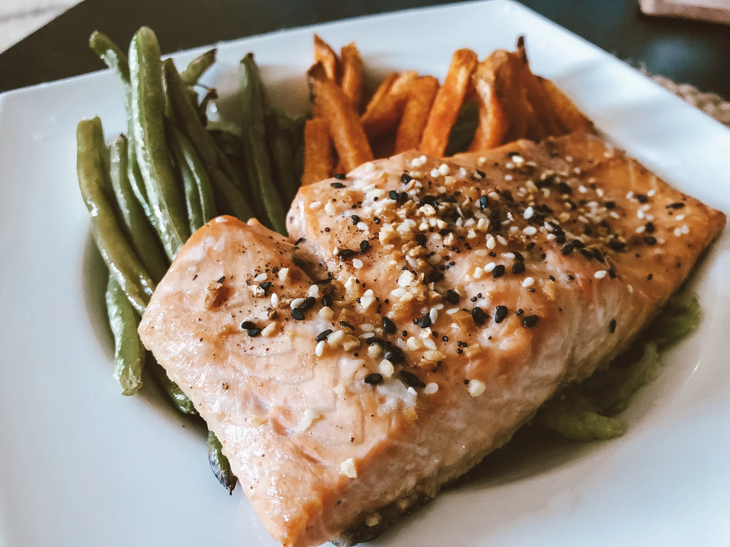 Summer Carbs: Salmon Plate for one.