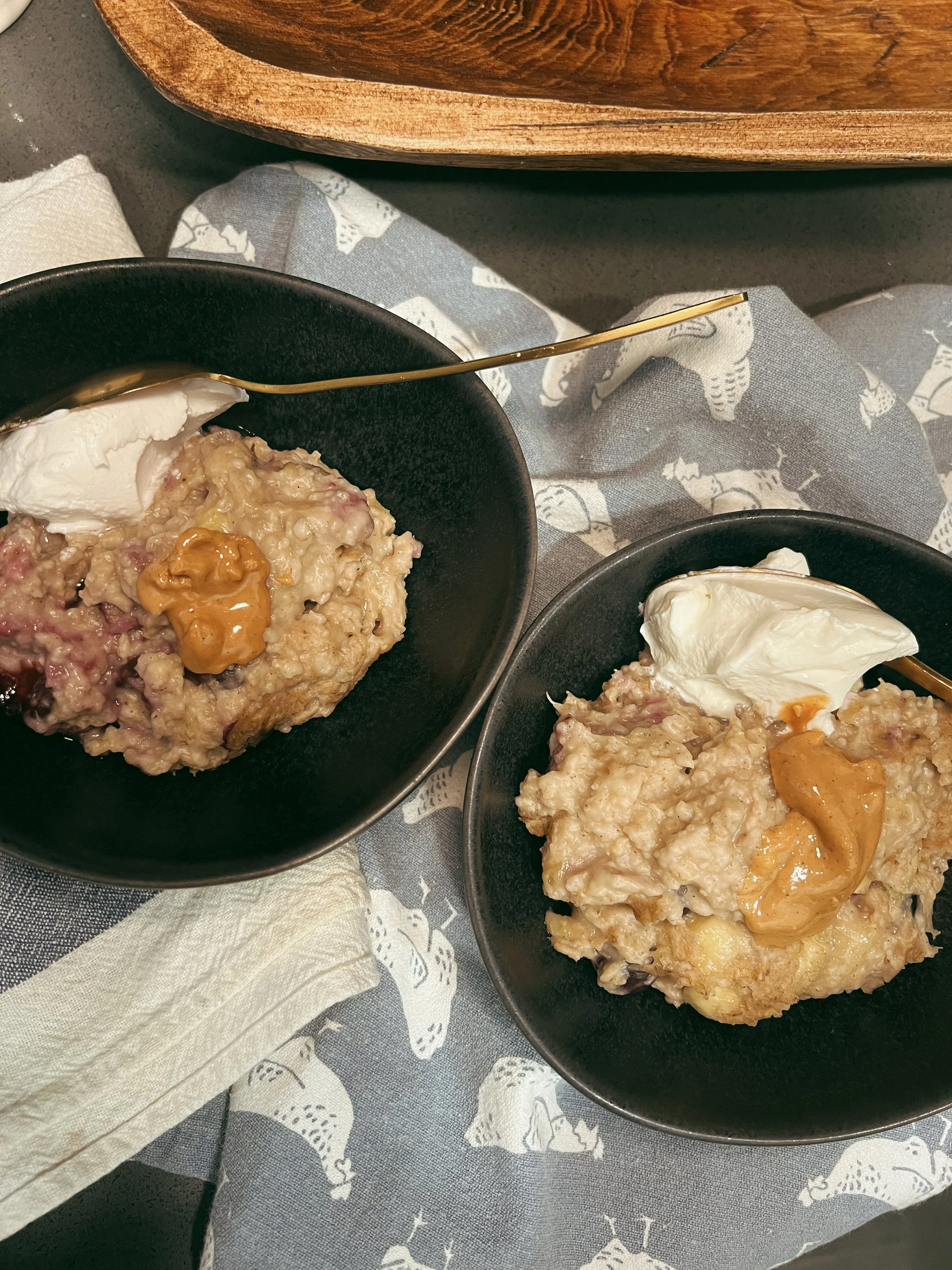 Blueberry and Banana Baked Oatmeal