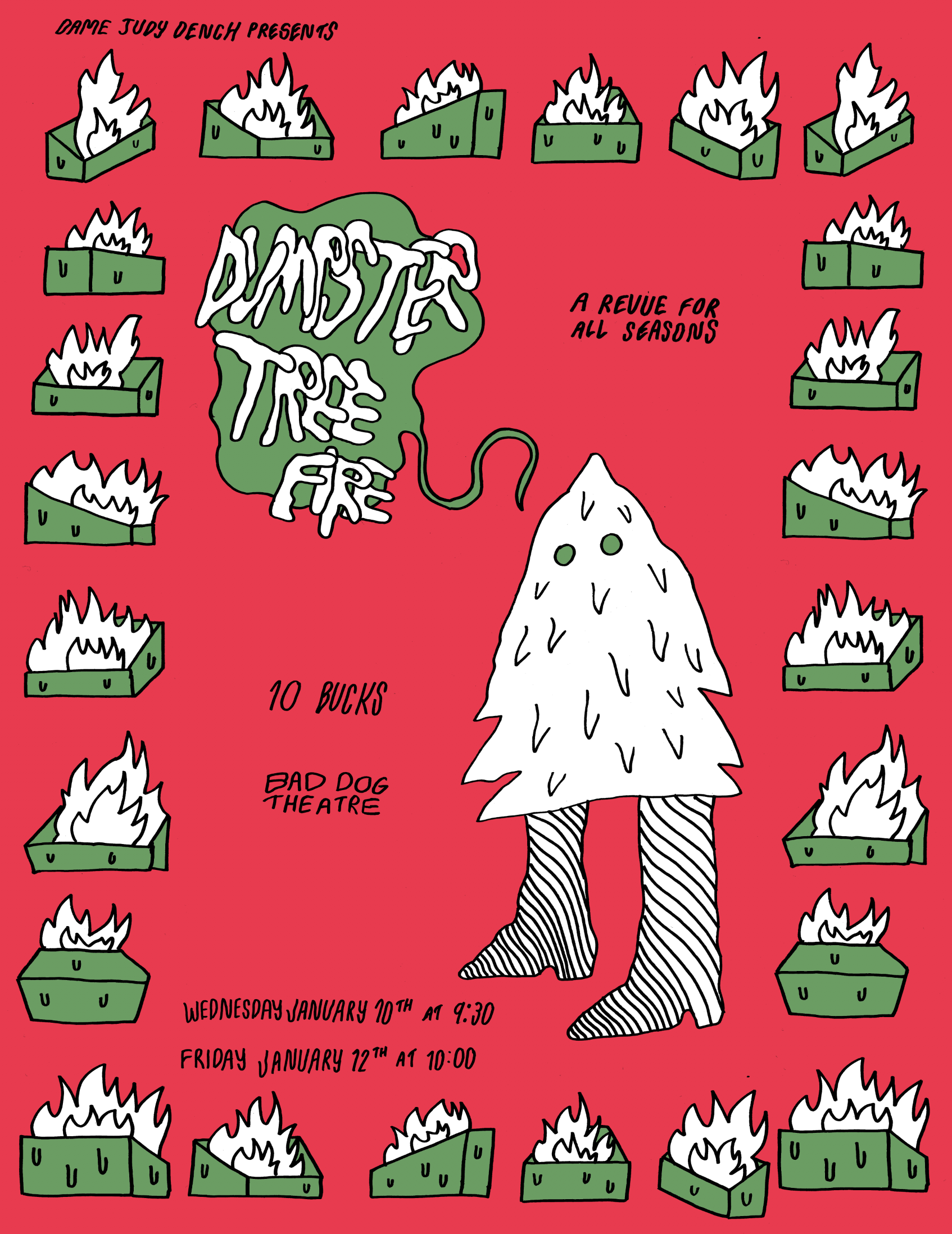 dumpster tree fire sketch show poster