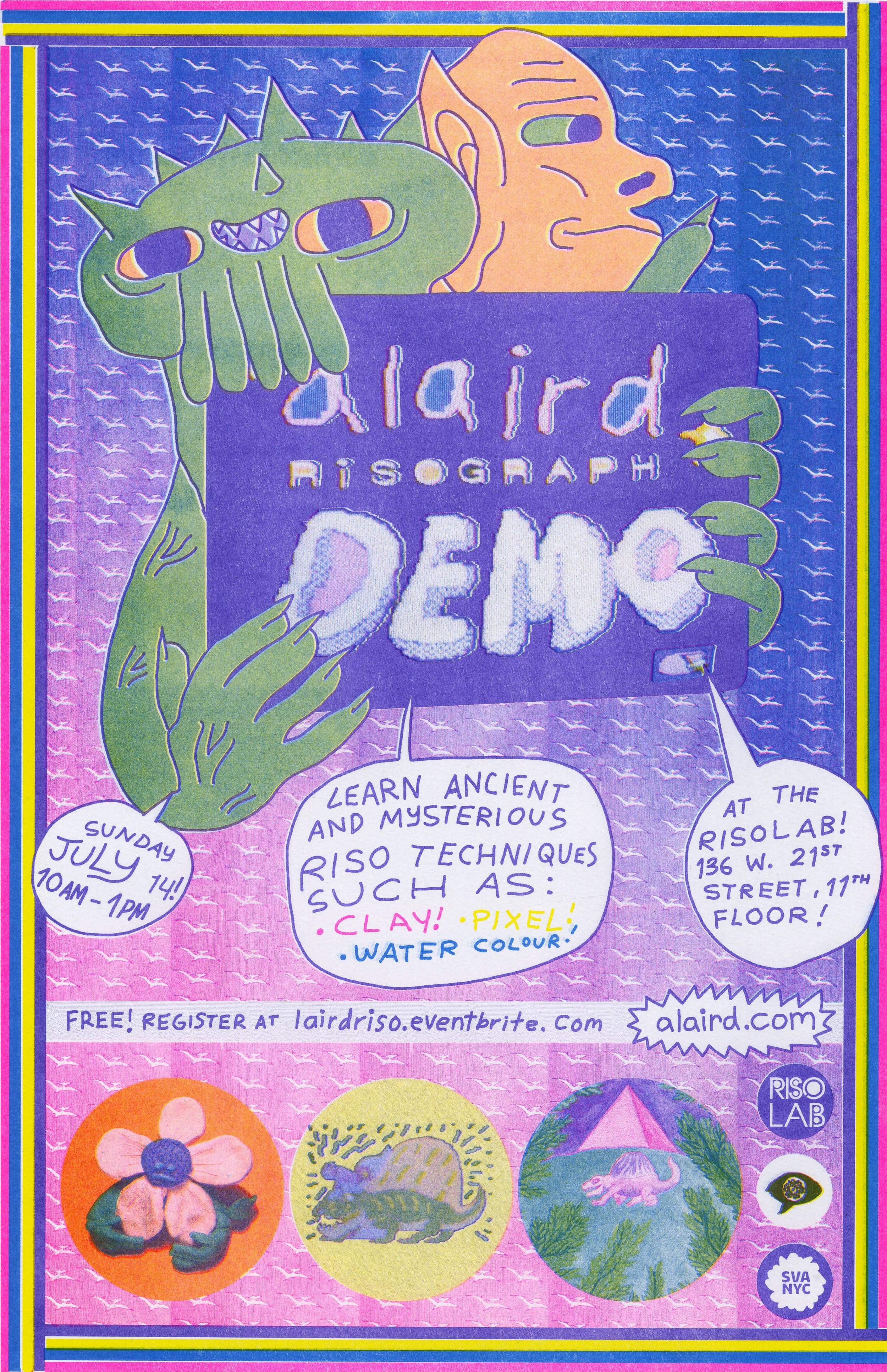 risograph demo poster