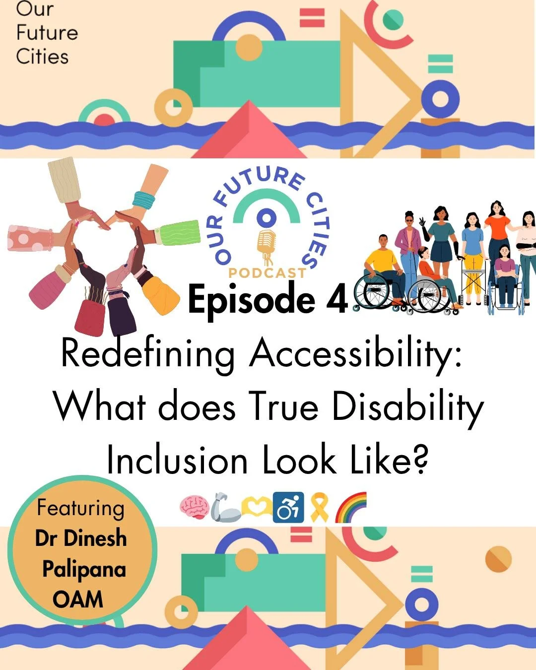 🎙️ New Podcast Drop! 🌆
Episode 4 of the Our Future Cities Podcast is coming Monday:
&ldquo;Redefining Accessibility: What does True Disability Inclusion Look Like?&rdquo; 🧠🦾🫶♿🎗️🌈

This week, we&rsquo;re joined by doctor, lawyer, and trailblazi