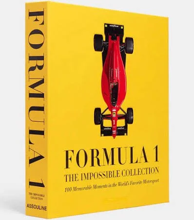 The cover of Formula 1, a coffee table book by Assouline that retails for $1,400 USD.