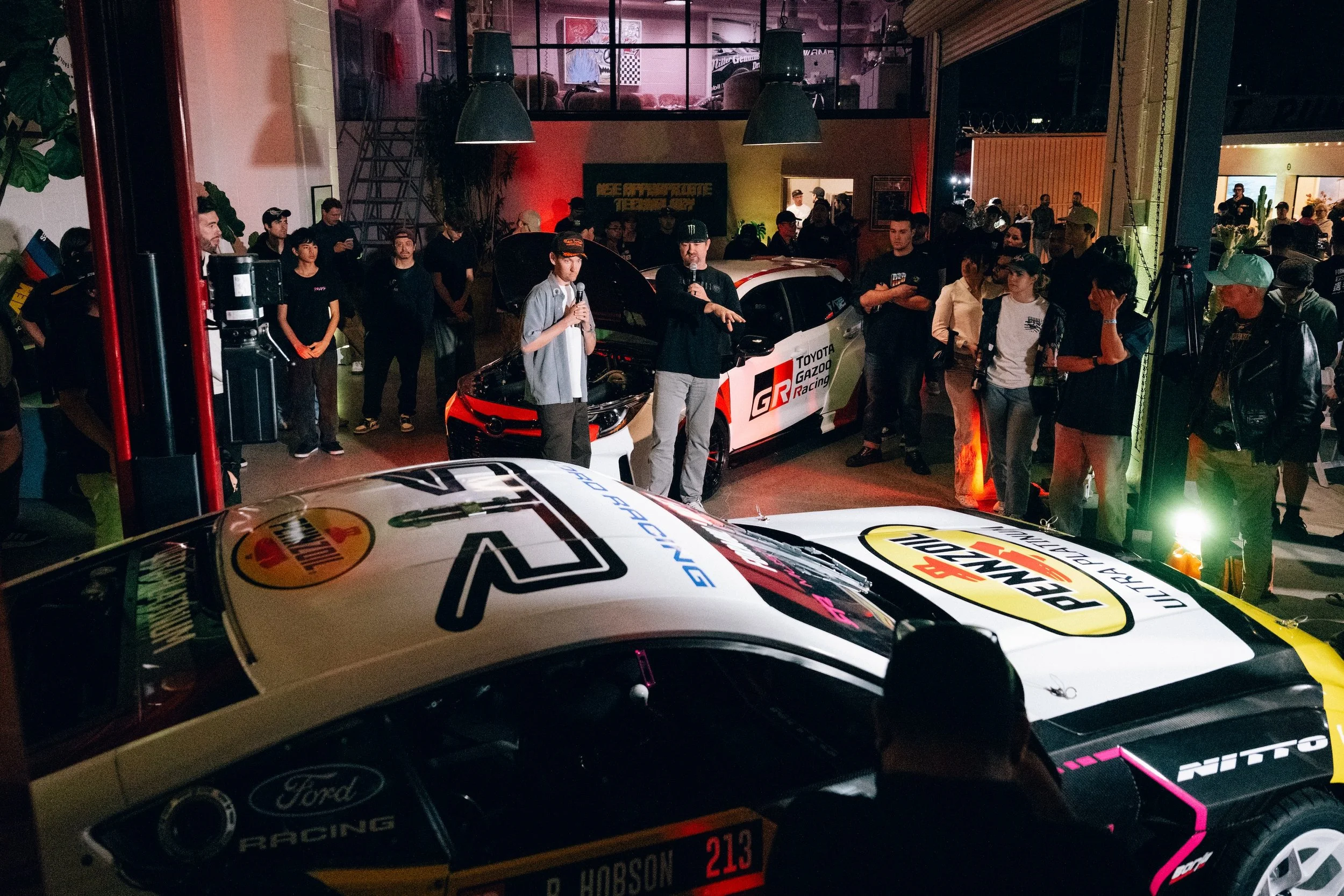 Vaughn Gittin Jr. with RTR Vehicles Mustang 5D at Race Service