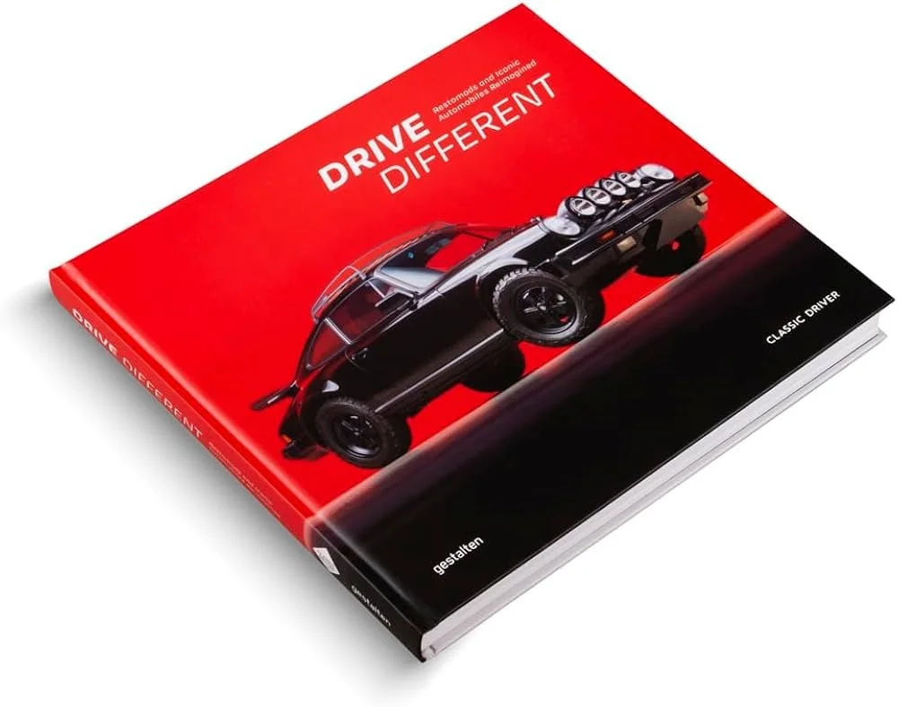 The cover of Drive Different, an automotive coffee table book by Gestalten.