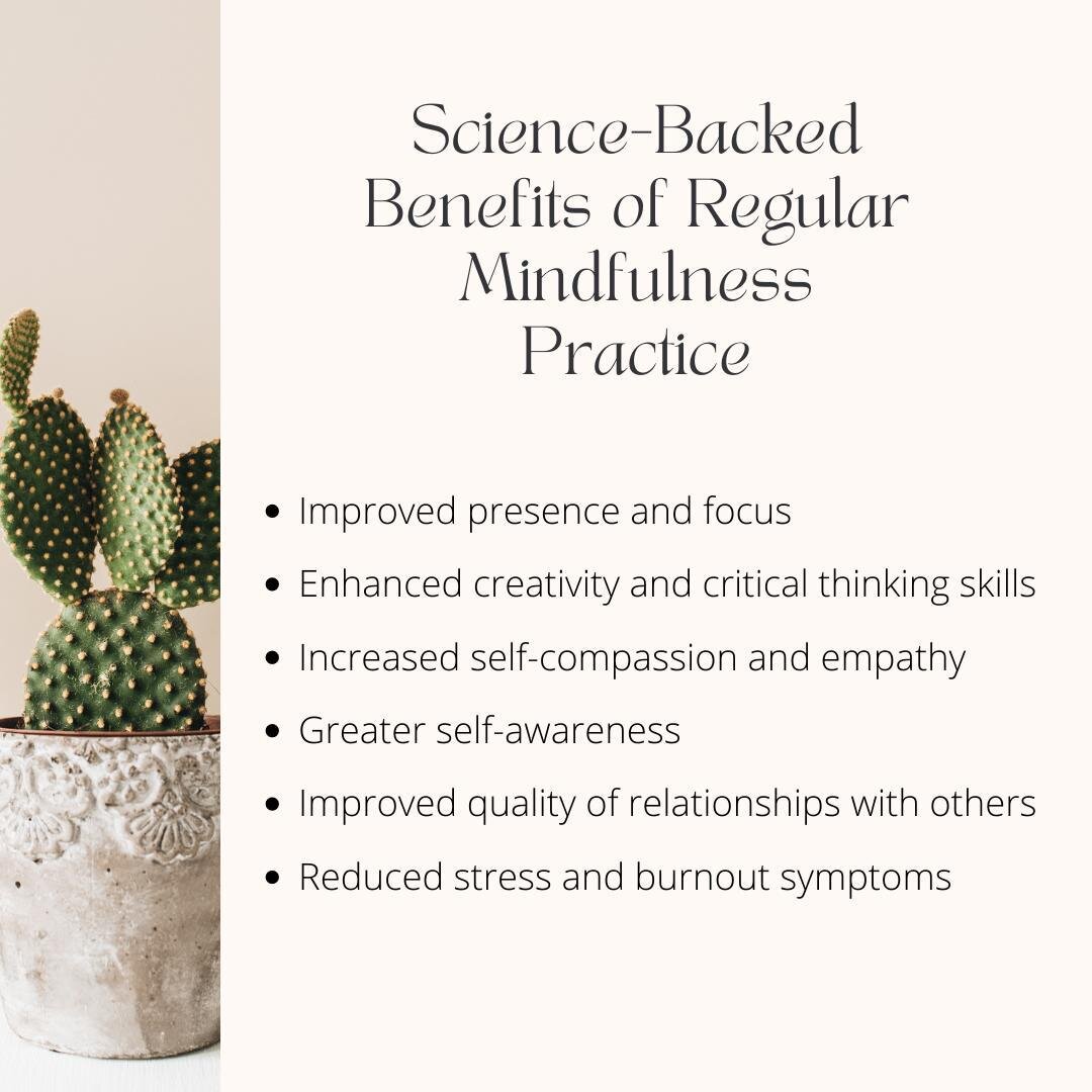 ✨ Mindfulness can help us intentionally interrupt our automatic flow of habitual ways of being and take a leadership role in our life. 

As we practice, we're rewiring our brain and nervous system and are increasingly able to consciously create our l