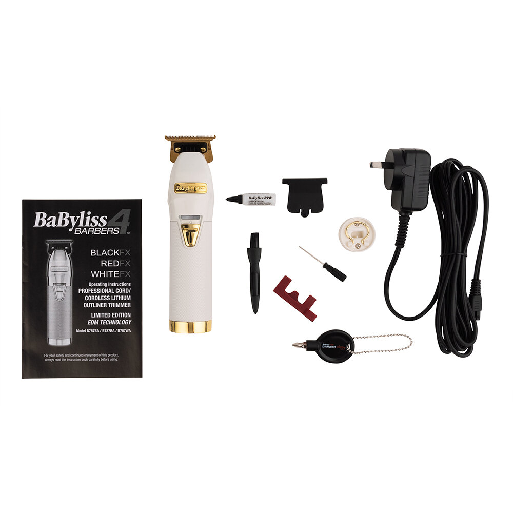 BaByliss PRO Gold & White FX Cordless Limited Edition Skeleton Trimmer