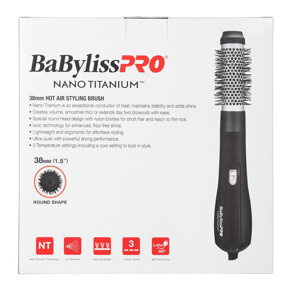 BaBylissPRO Nano Titanium Hot Air Styling Brush 38mm | BaBylissPRO  Australia — BaByliss PRO