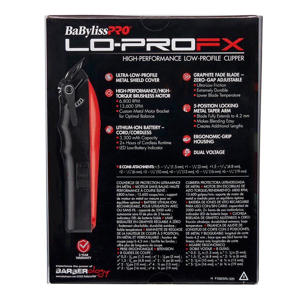 BaBylissPRO LoPROFX Hair Clipper Red_3.jpg