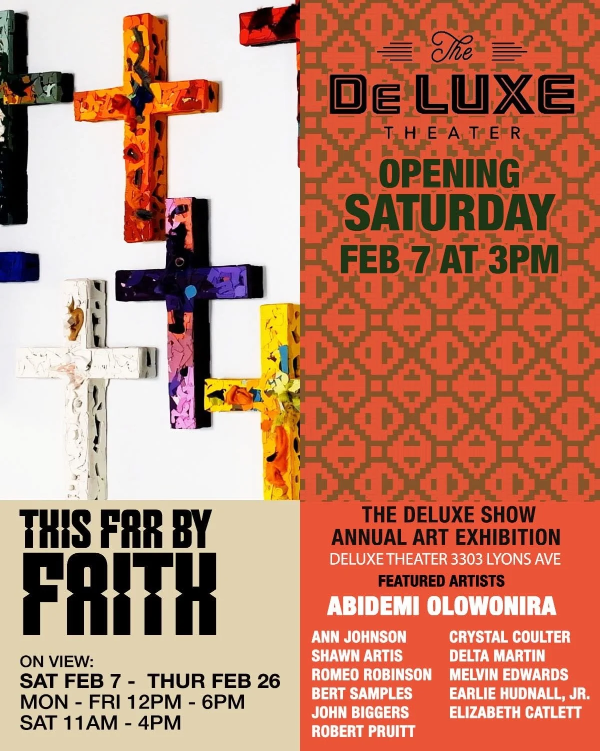 This Far By Faith at The Deluxe Theater featuring work by Shawn Artis