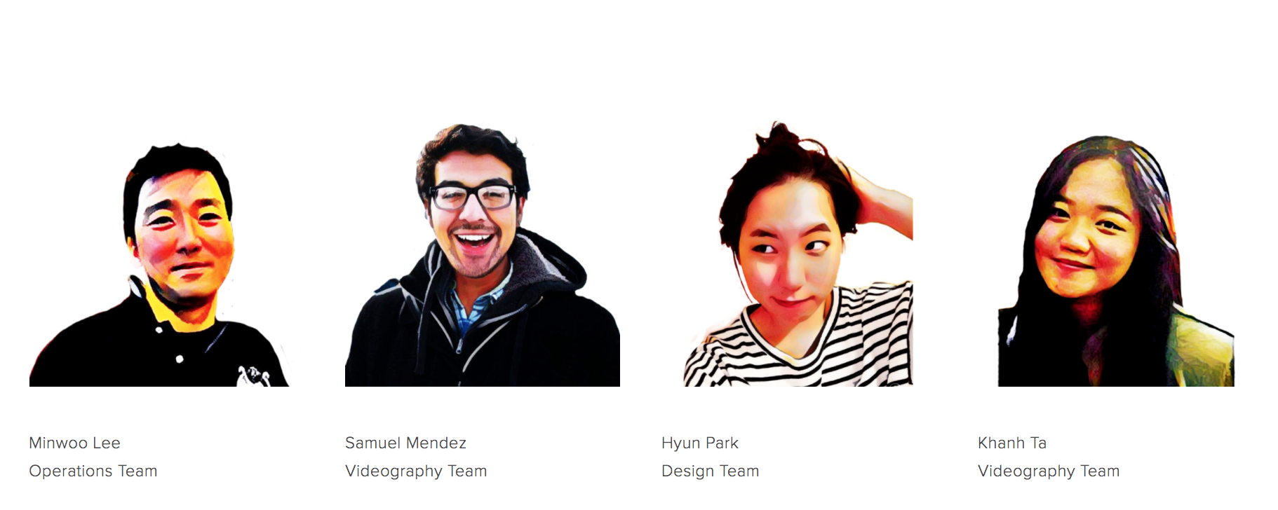  team members' photos are edited by  So Hyun Park  &amp;  Kun Ho Kim  
