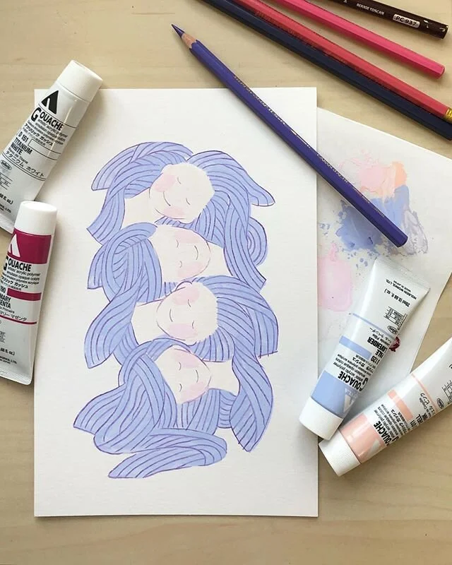 💜
.
#gouache #illustration #art #artistsoninstagram #doodle #acrylagouache