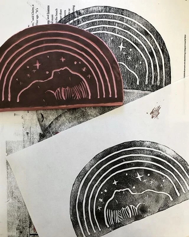First attempt at linocut!
.
#linocut #linocutprint #stamping #art #artistsoninstagram #illustration #linoleumprint #gravura