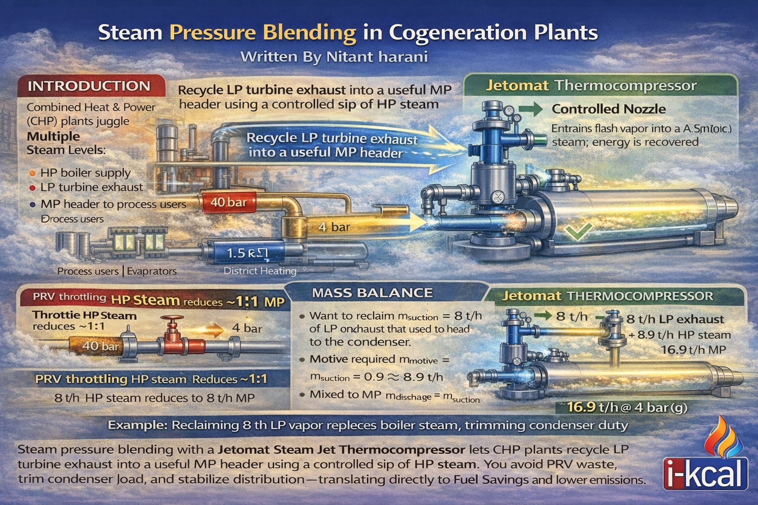 Steam Pressure Blending in Cogeneration Plants