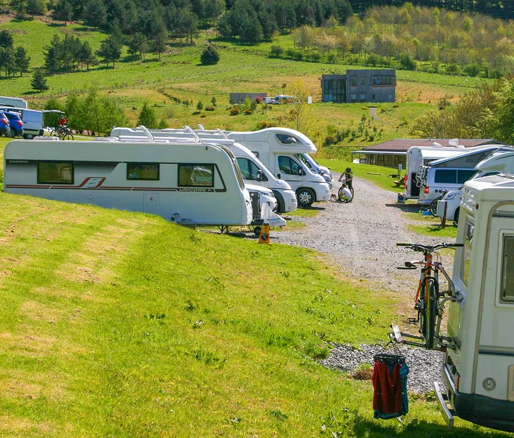 Motorhome and Caravan pitches with electric hook-ups avalable