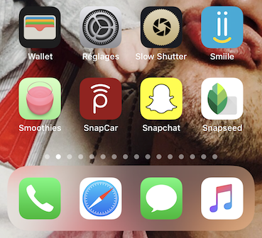 Ma première page d'apps iPhone