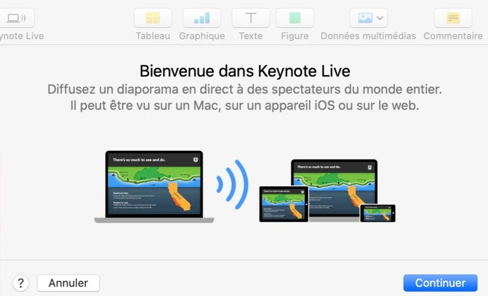 Keynote Live : vos présentations à distance