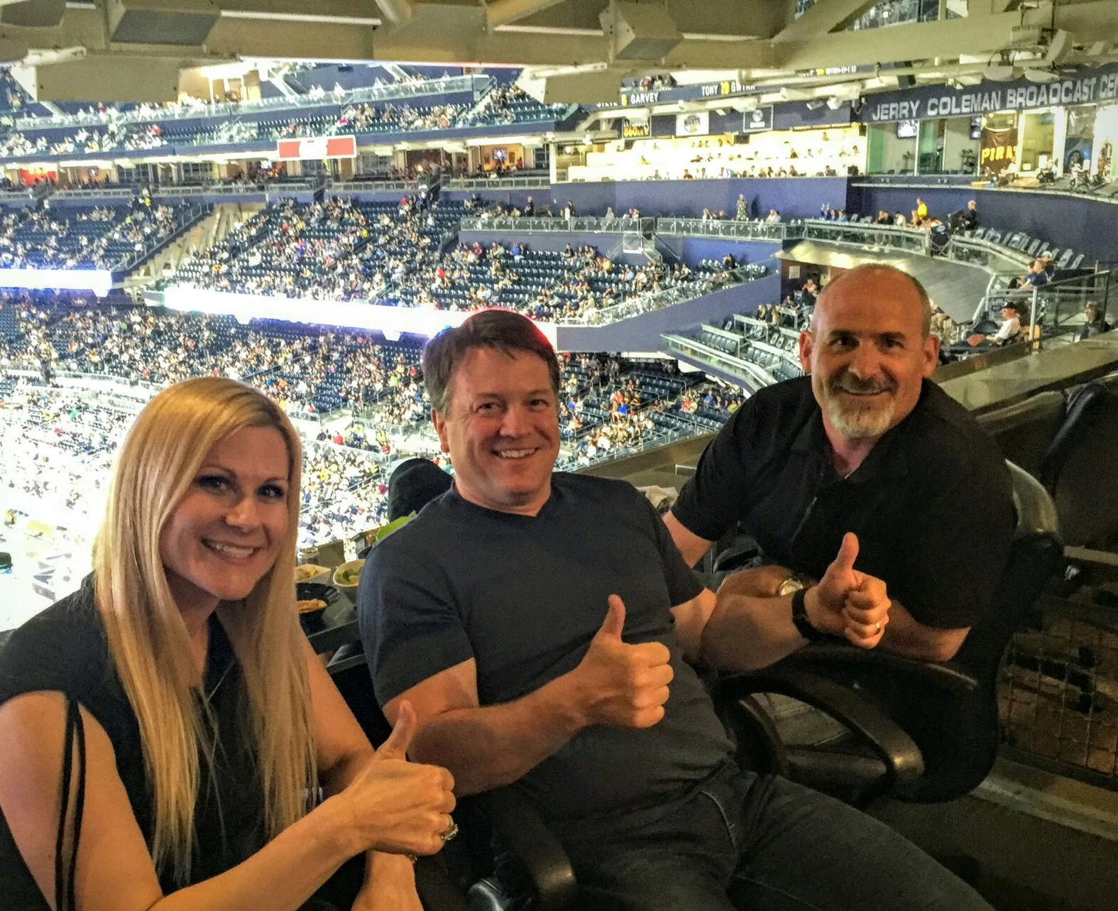 Robinson with Jim Hart, President at Burwood Group (center) and Chris Pond, President of Burwood Cloud Services (right).