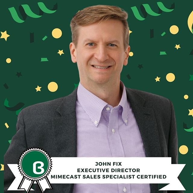 Congrats to John Fix on completing his @Mimecast Sales Specialist certification! #bestofthebest #bestofburwood #alwayslearning #lovewhereyouwork