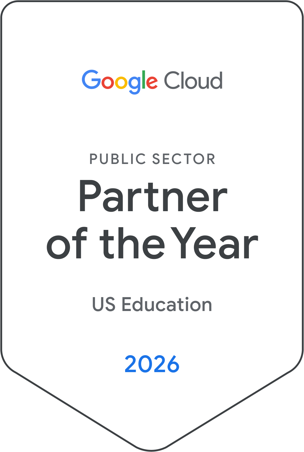 Google Partner of the Year Logo for education 2026