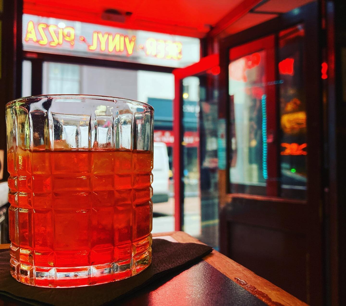 The Stonewall Spark: Mango &amp; Passionfruit @stonewallspirits_ Gin, Aperol &amp; Sweet Vermouth. A sweeter, fruity take on the classic Negroni 🍸