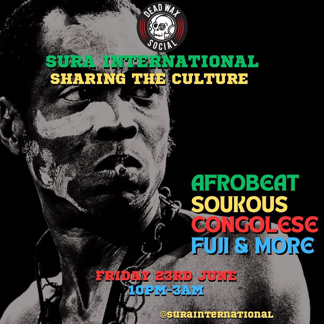 Tonight!!! @surainternational is back in  for another round of summer sounds!check him playing old school sounds of original Afrobeat, Congolese, Soukous &amp; Fuji&hellip; All good stuff to help you get down 😎🪩😎