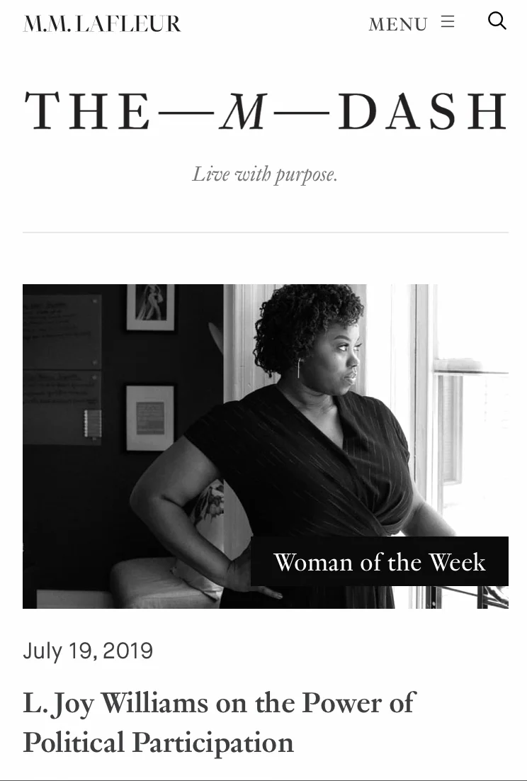 Branch President L. Joy Williams is Woman of the Week! 