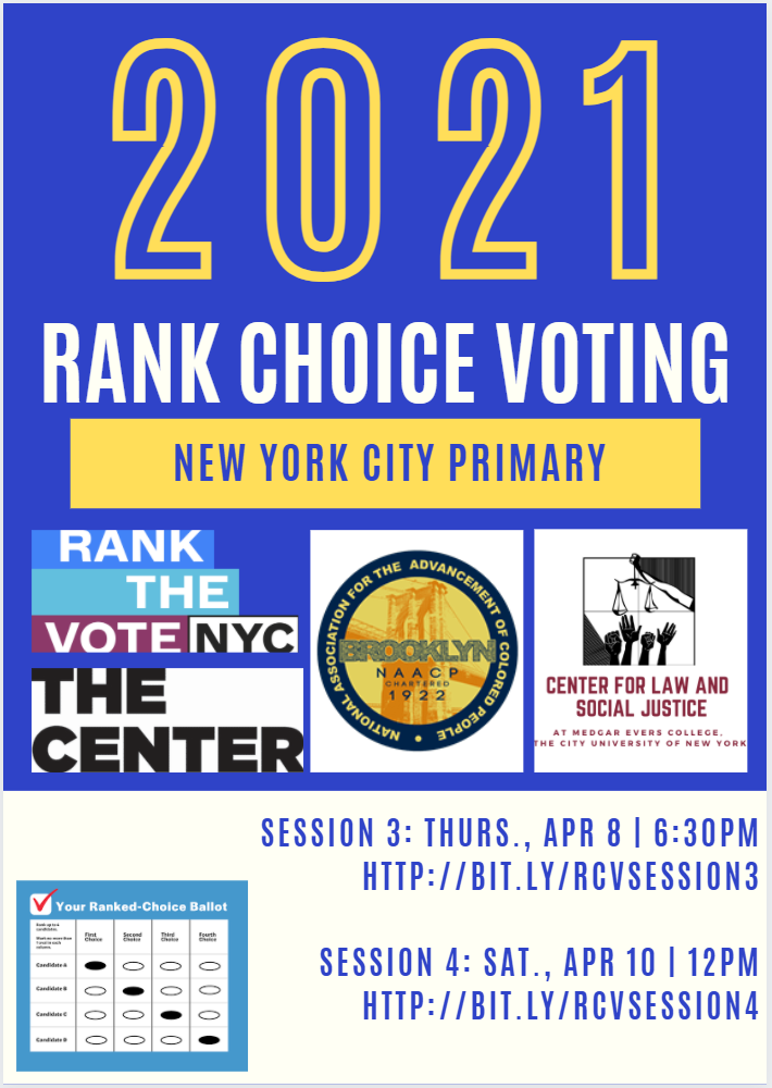  Rank Choice Voting Sessions!