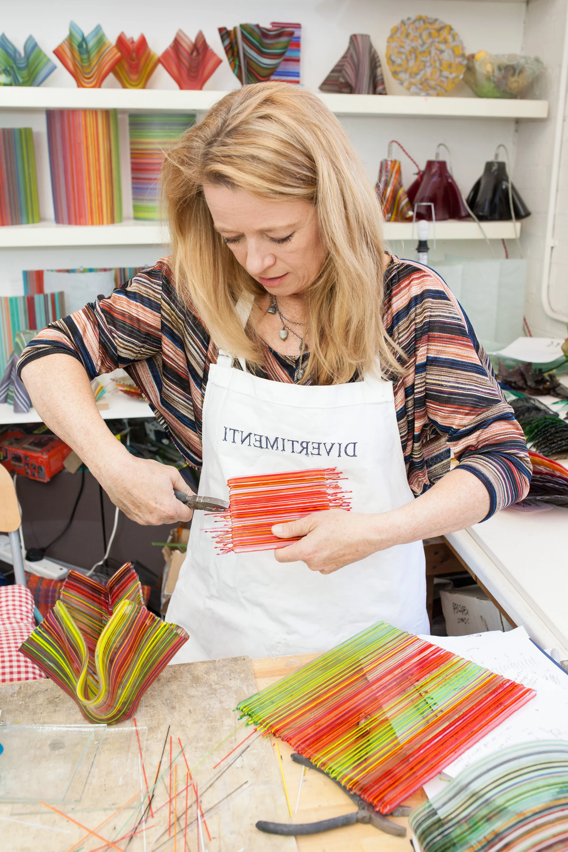 Aline in her studio.