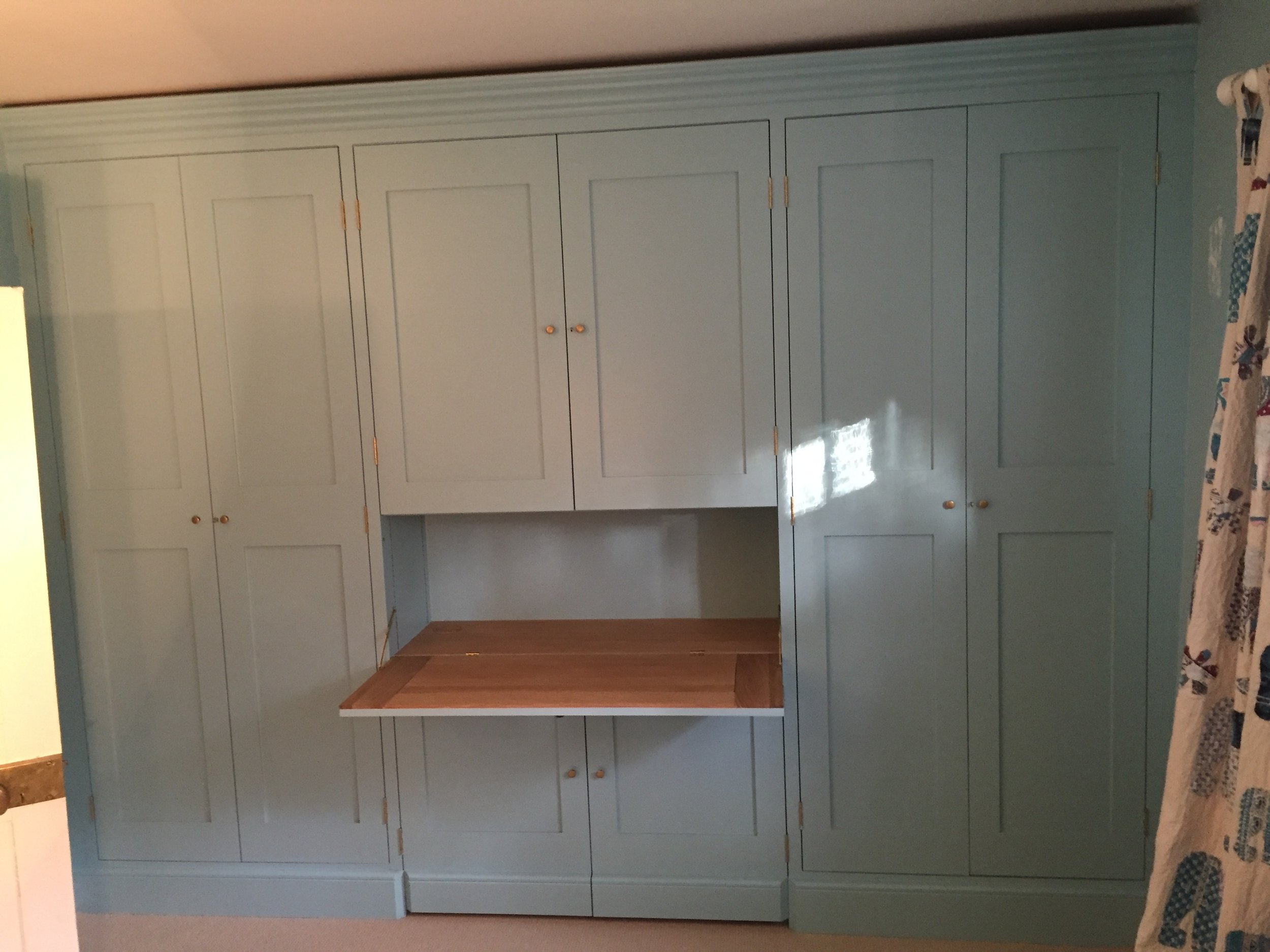 Built in Cupboards with Oak Desk