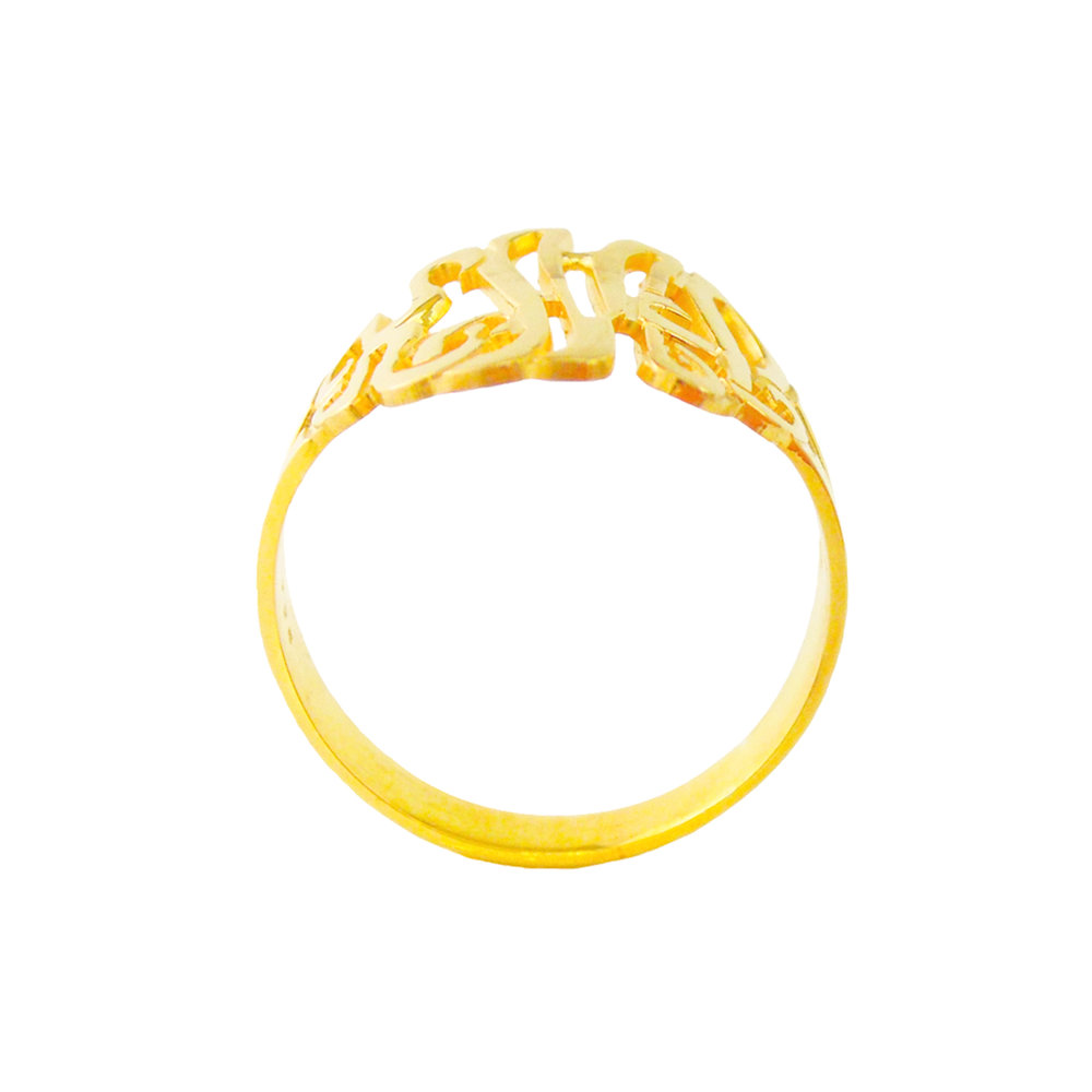 14K Gold Monogram Ring for Women - Custom Jewelry 8.5