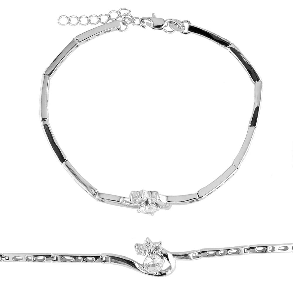 C387 Stunning Sterling Silver Bracelet with CZ