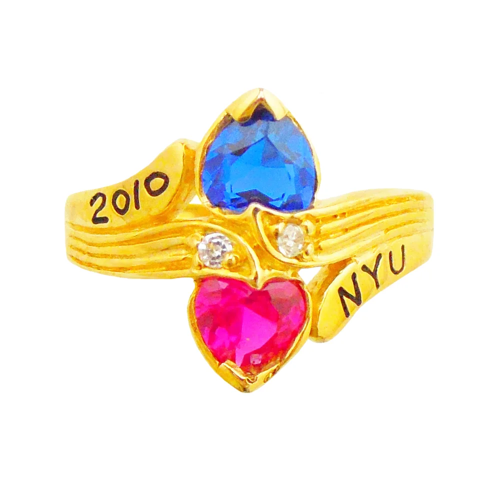 CLASS68 - Two Heart Class Ring | Gold