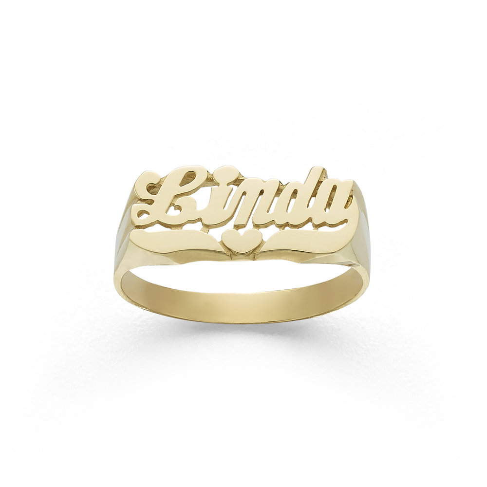 Monogram Ring - Custom Initial Letter Ring Vintage Retro