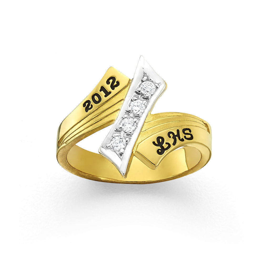 speling Opera samenvoegen Silver N Style | Graduation ring 14k Gold 16mm Shining Class Ring CLASS31  gold school ring high school ring | Fine Jewelry & More