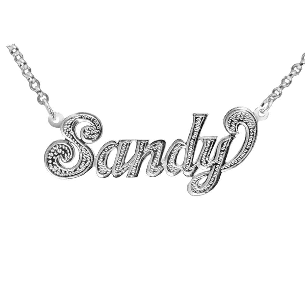 SNS357LC - Accepted Script Name Necklace | Large 57 mm