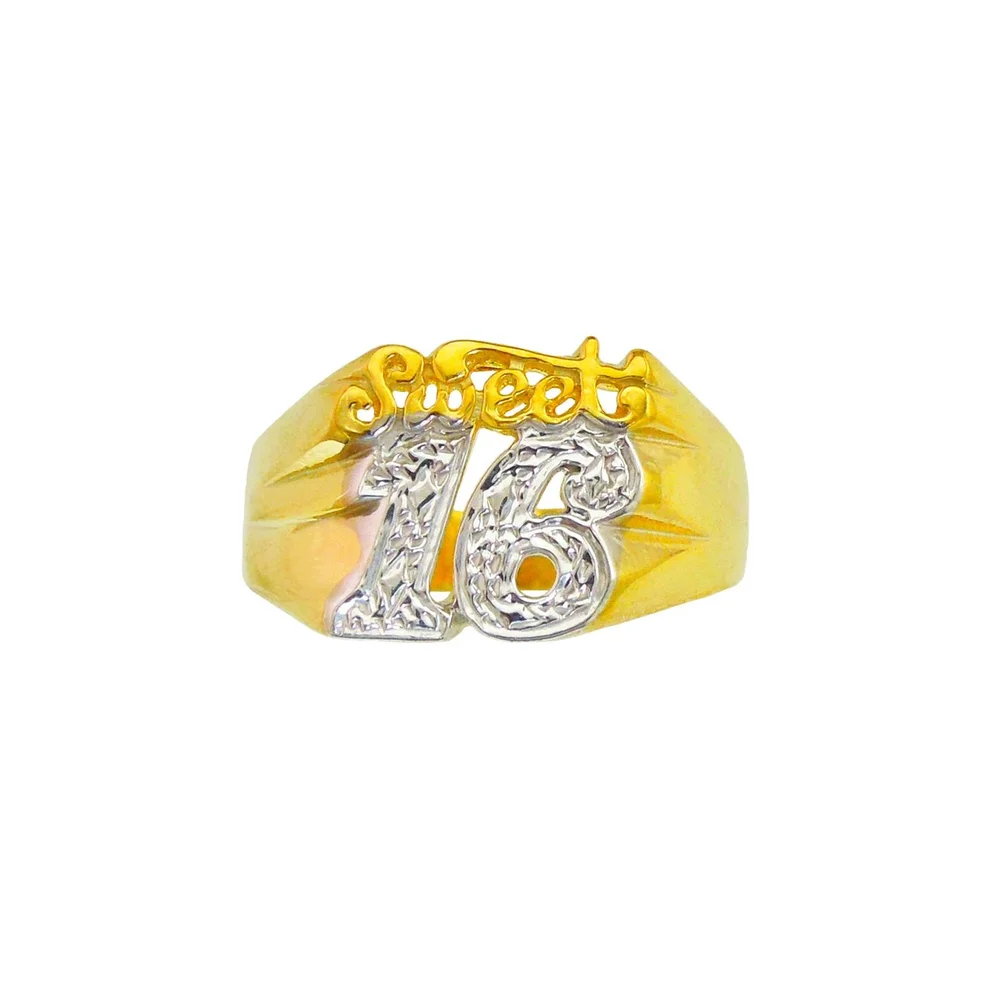 Silver N Style LEE2104 Sweet16 Birthday Ring in Solid 10k or 14k Gold  Scripted 