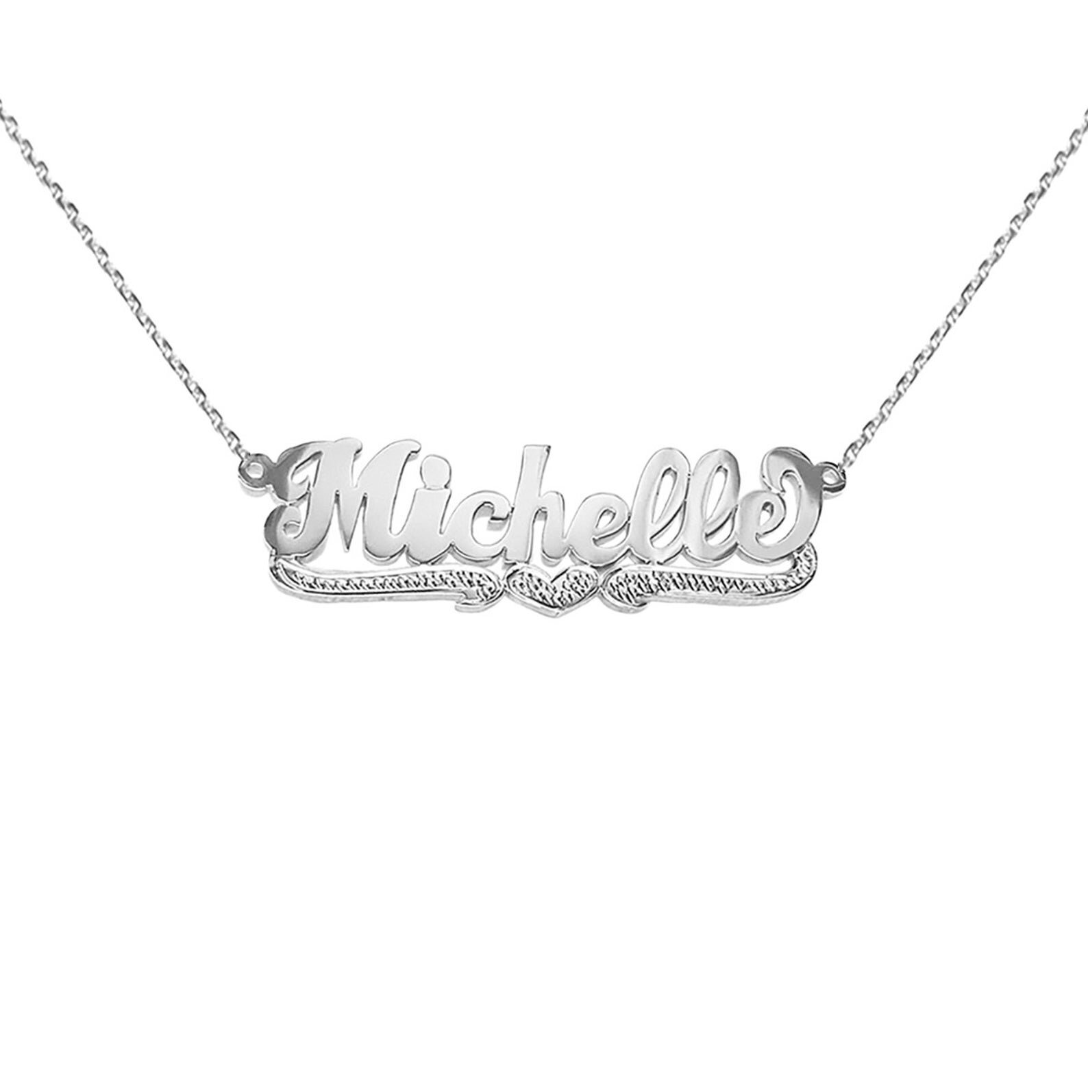 SNS310 - Lovely Accented Heart Tail Necklace