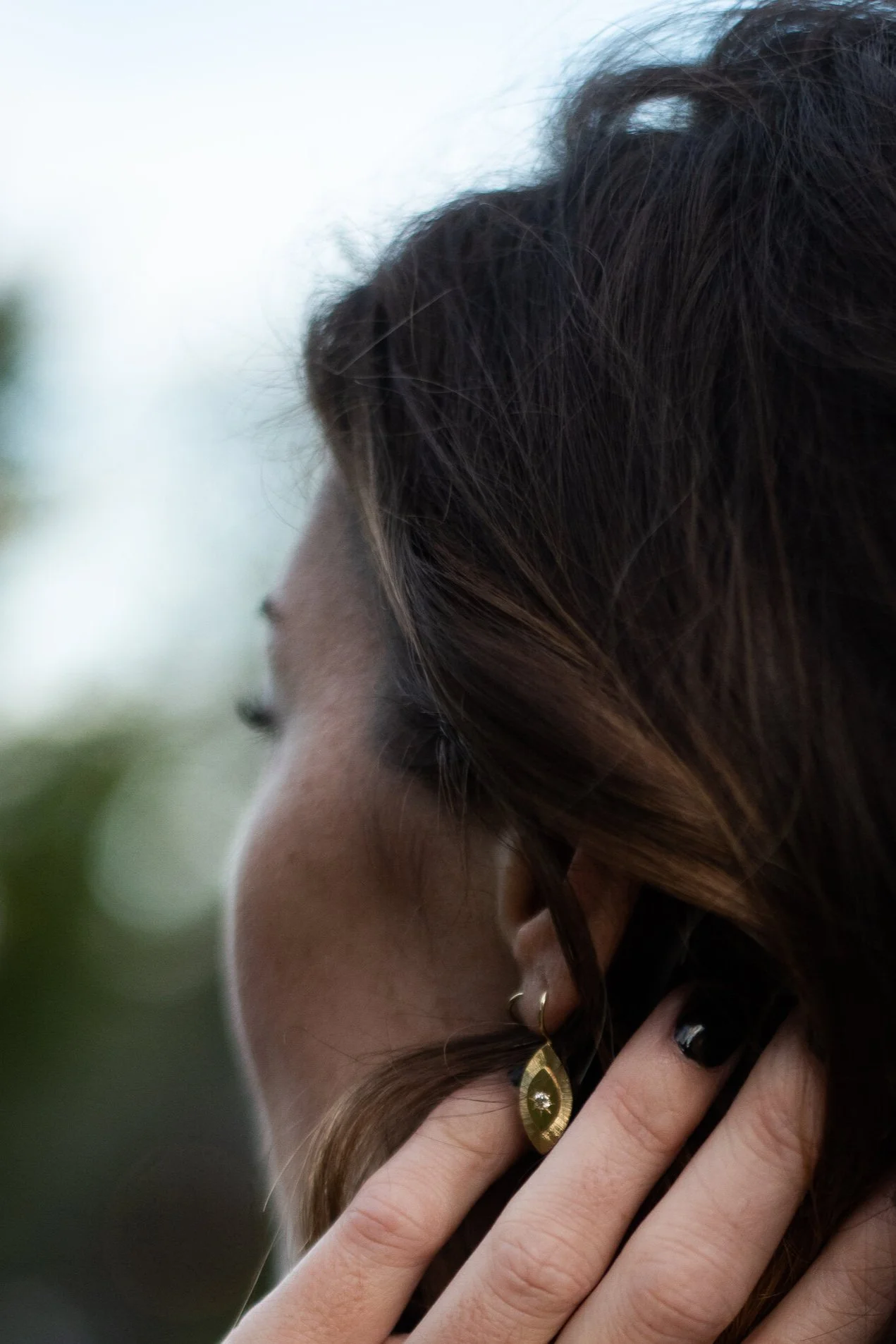 Marquise Shimmer Diamond Earrings