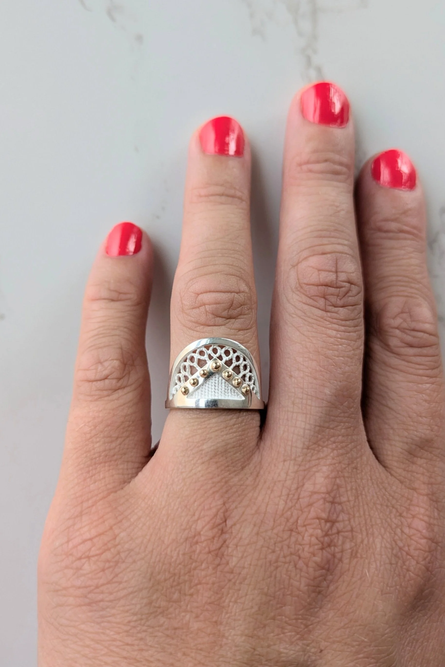 Filigree Beaded Ring