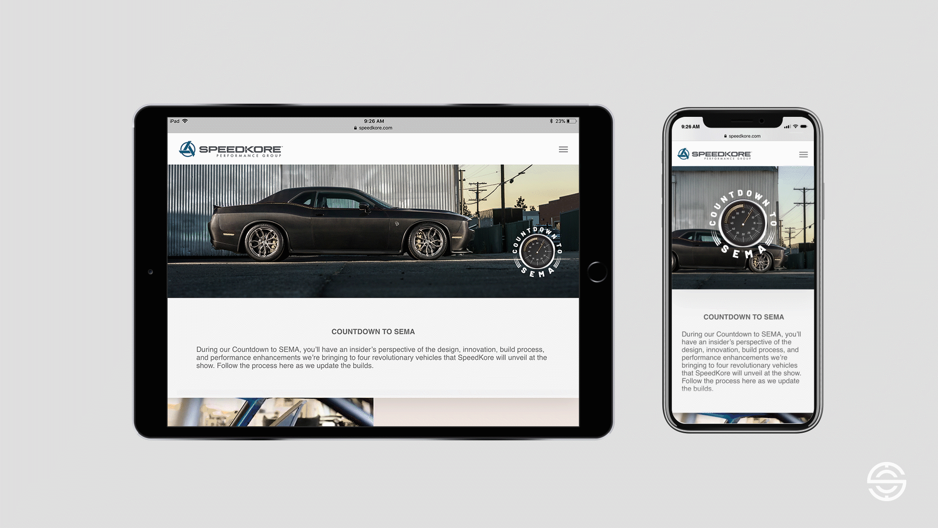 Countdown to Sema 2018 Landing Page