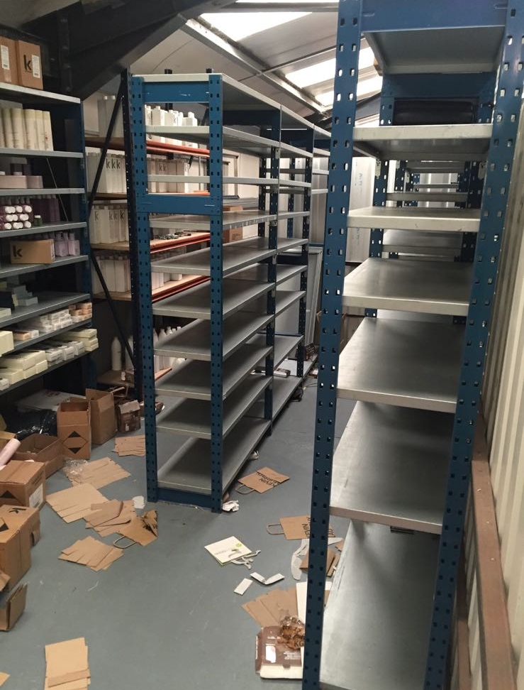 Our first warehouse corner