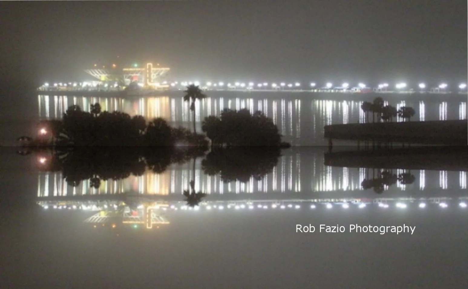 Pyramid Pier in the Mist, Reflection