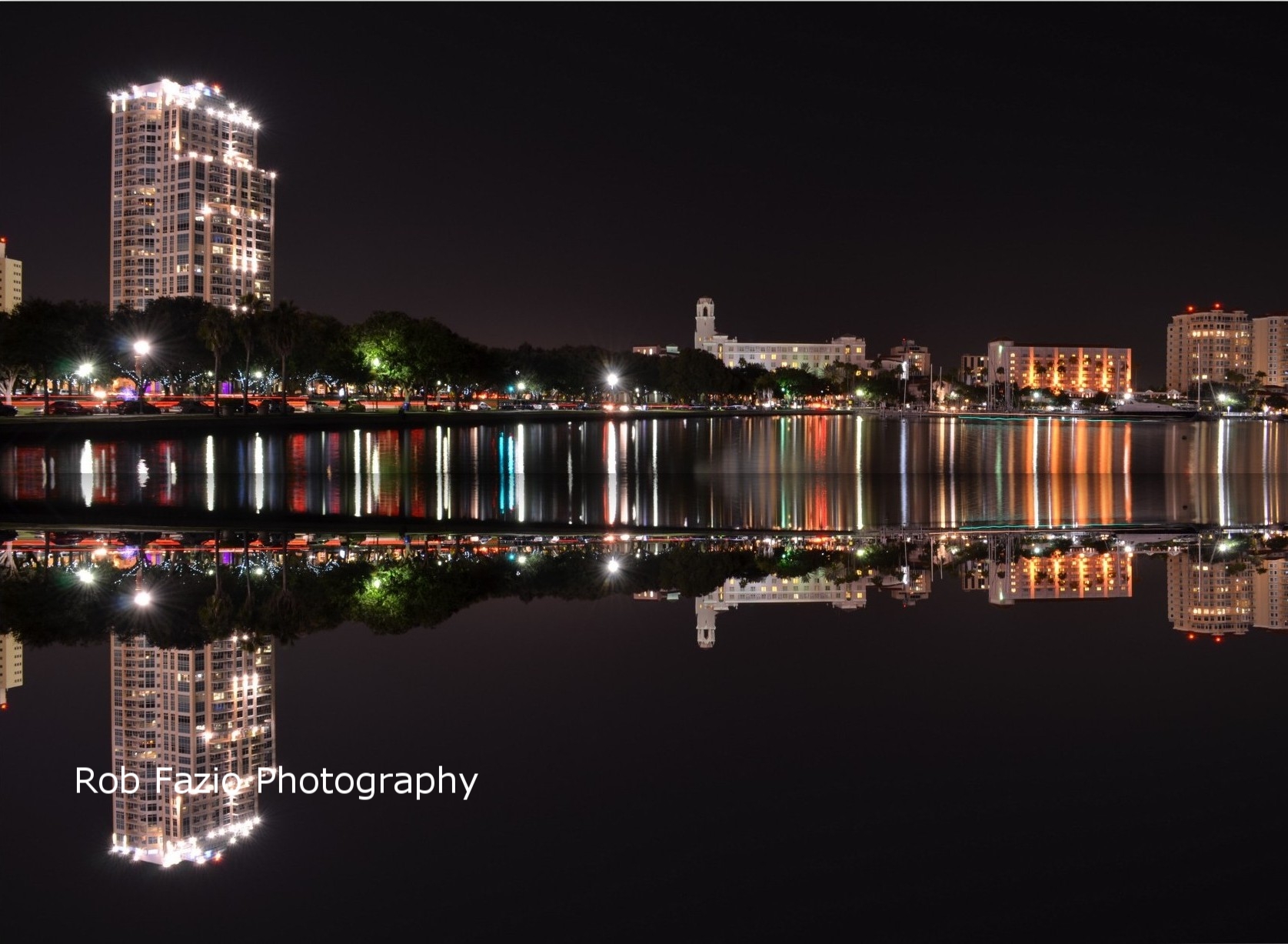 Bayshore at Night Reflection