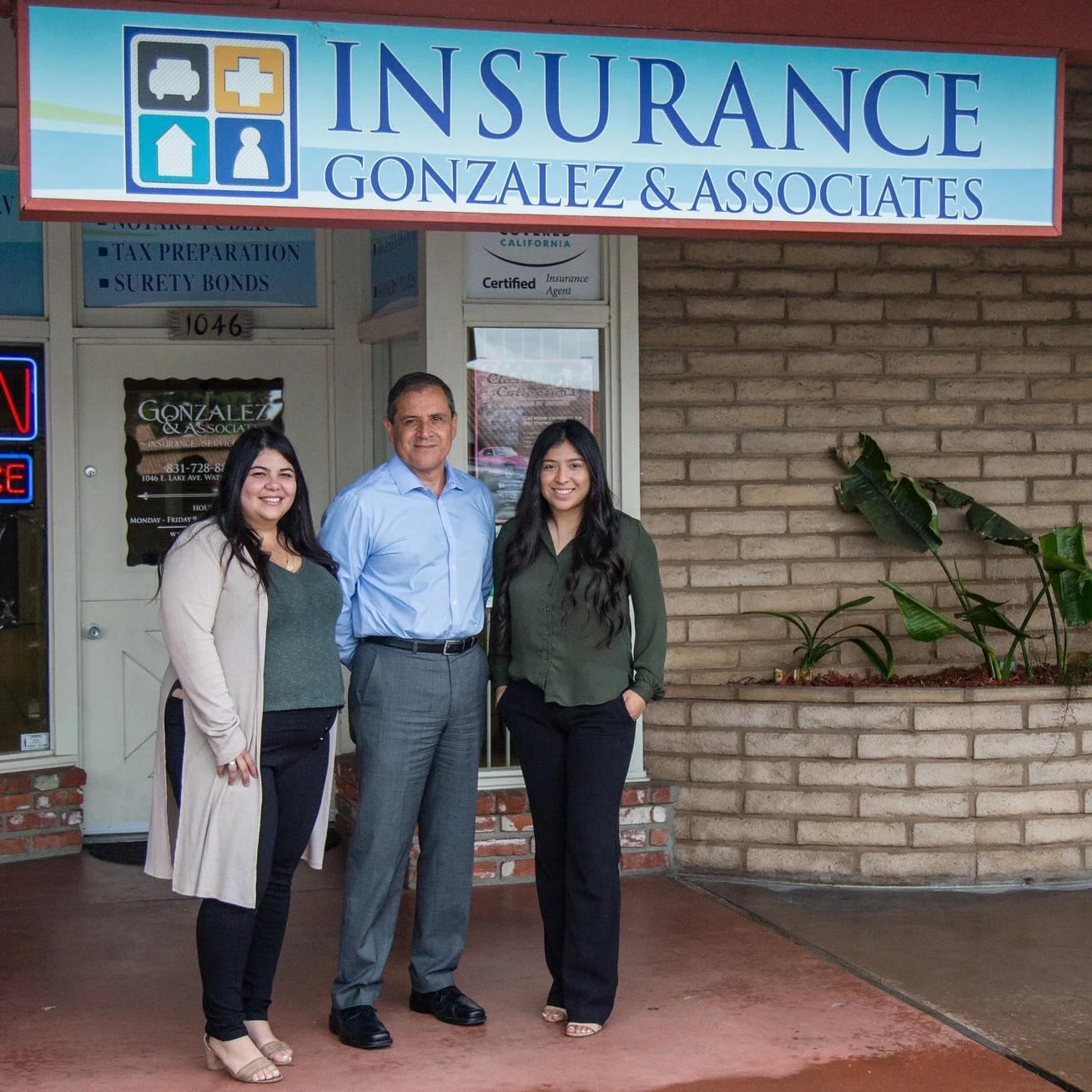 Gonzales & Associates Insurance 1046 East Lake Ave. Watsonville, CA 95076 (831)728-8882 Visit website HERE