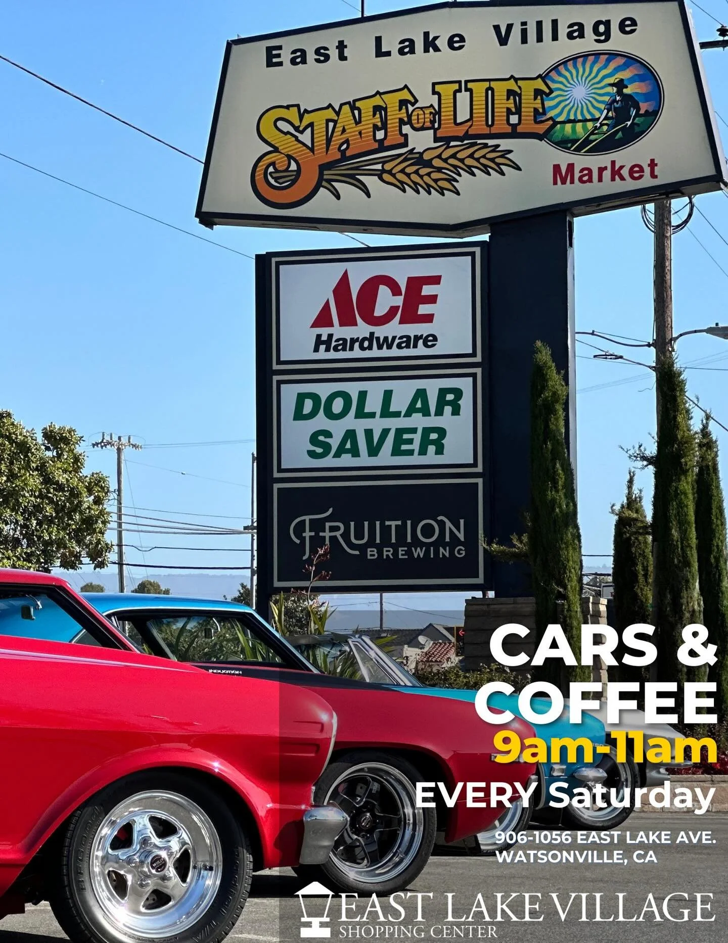 Start your Saturday with chrome, coffee, and community vibes at East Lake Village Shopping Center! 🚗☕ Join us this Saturday from 9-11 AM for stunning cars, fresh brews, breakfast bites, and local shopping&mdash;come for the rides, stay for the fun.
