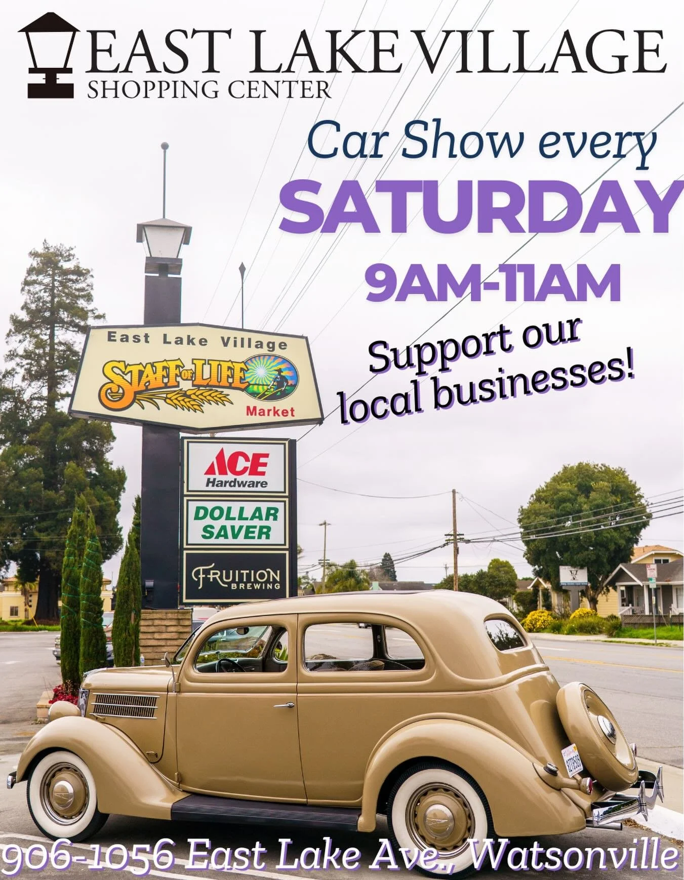 Start your Saturday with chrome, coffee, and community at @carsandcoffeewatsonville ☕️🚗 Roll through this and every Saturday from 9&ndash;11am to check out classic cars, meet fellow car lovers, and fuel up with treats from our amazing local shops an
