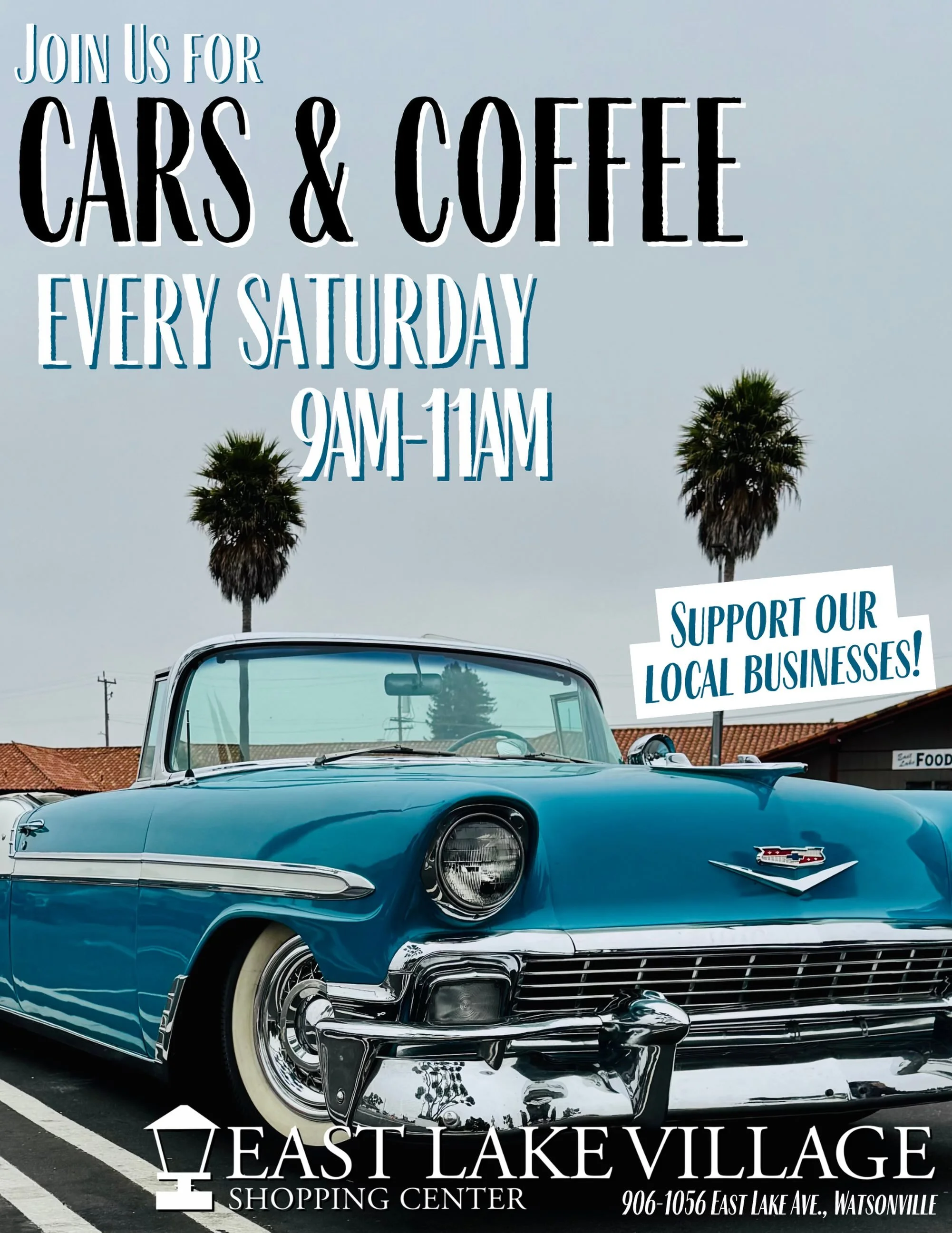 🚗☕ Saturday mornings are for Cars &amp; Coffee at East Lake Village!

Join us every Saturday from 9&ndash;11 AM for our weekly Cars &amp; Coffee in the East Lake Village parking lot. Check out an awesome lineup of cars, connect with fellow car enthu