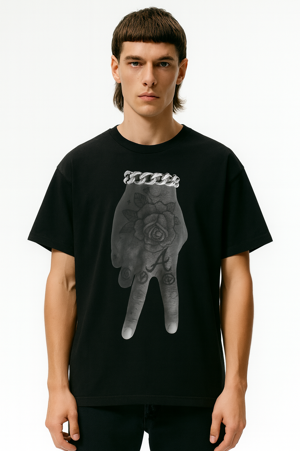 A-Town Down Black Tee