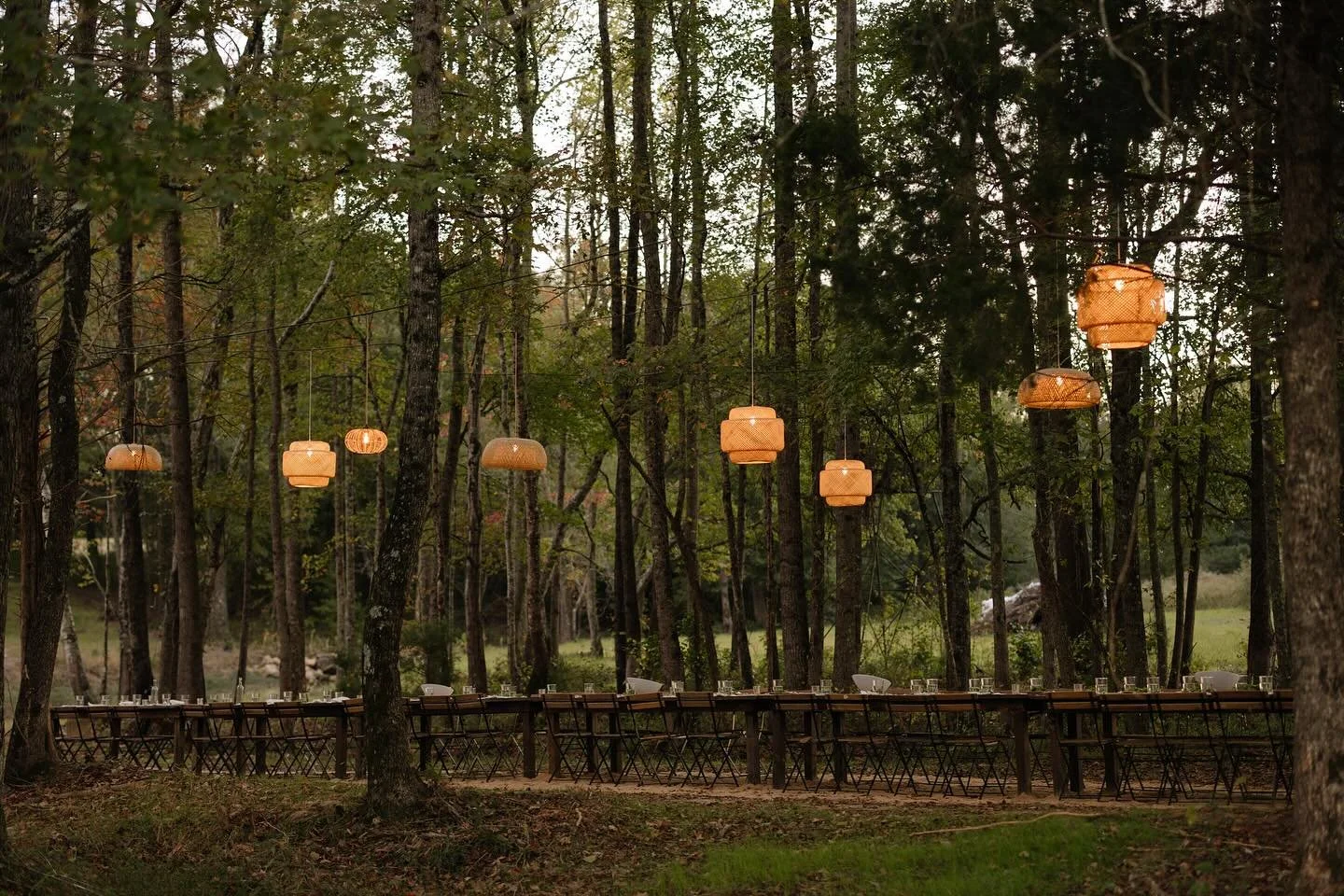 The Outdoor Longtable At Dusk.